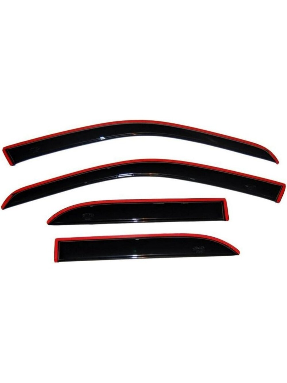 In-Channel Rain Guards for 2016-2023 Toyota Tacoma Double Cab - 4 Pcs Smoke